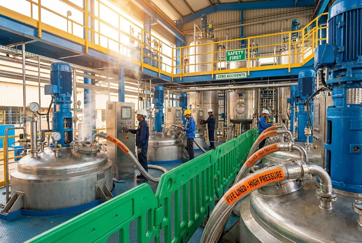 High Pressure PTFE Hose Flared