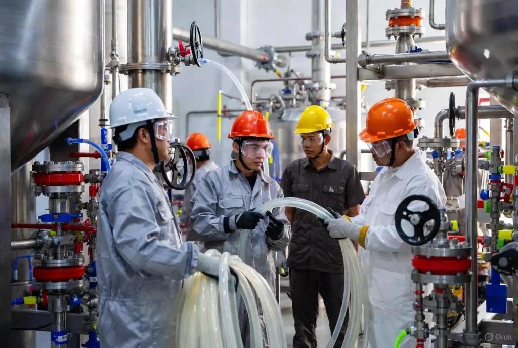 handling corrosive gases with PTFE