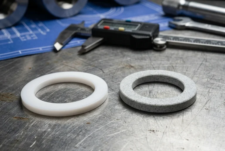 Virgin vs Filled PTFE pellets and finished automotive seals comparison